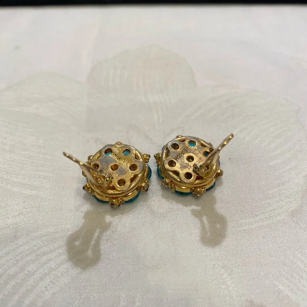 Vintage Freirich Rhinestone Earrings - Picture 8 of 9